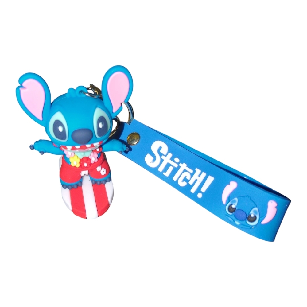 Stitch Surfing Character Keychain & Wrist Strap